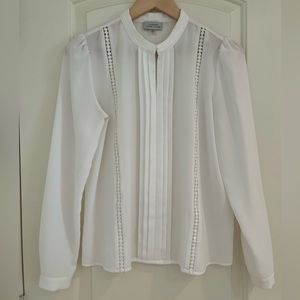 Tahari white blouse S